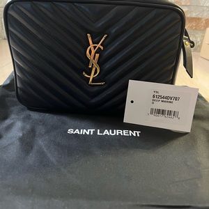 YSL navy camera bag